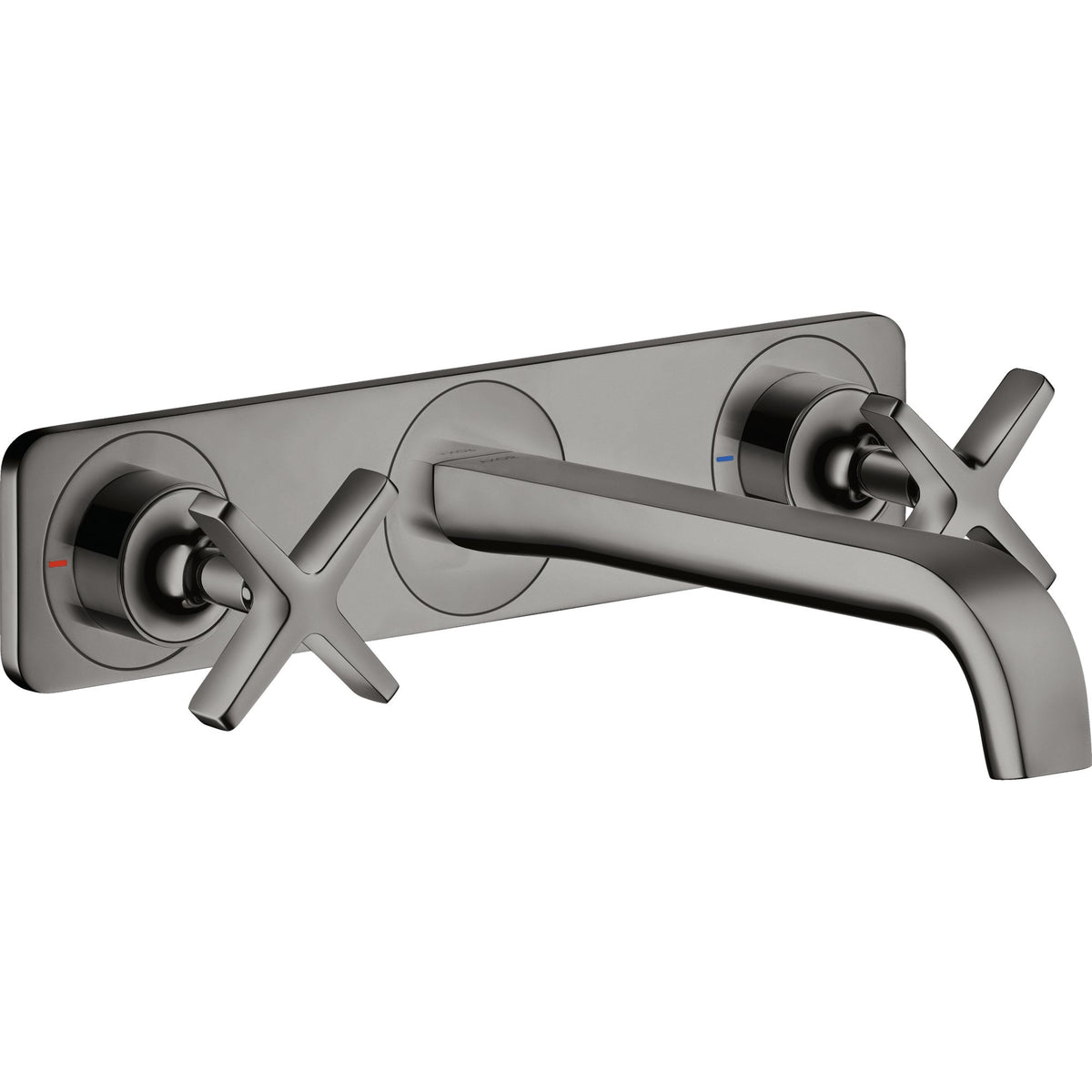AXOR-Citterio-E-3-hole-basin-mixer-for-concealed-installation-wall-mounted-with-spout-220-mm-and-plate-Polished-Black-Chrome-36115330