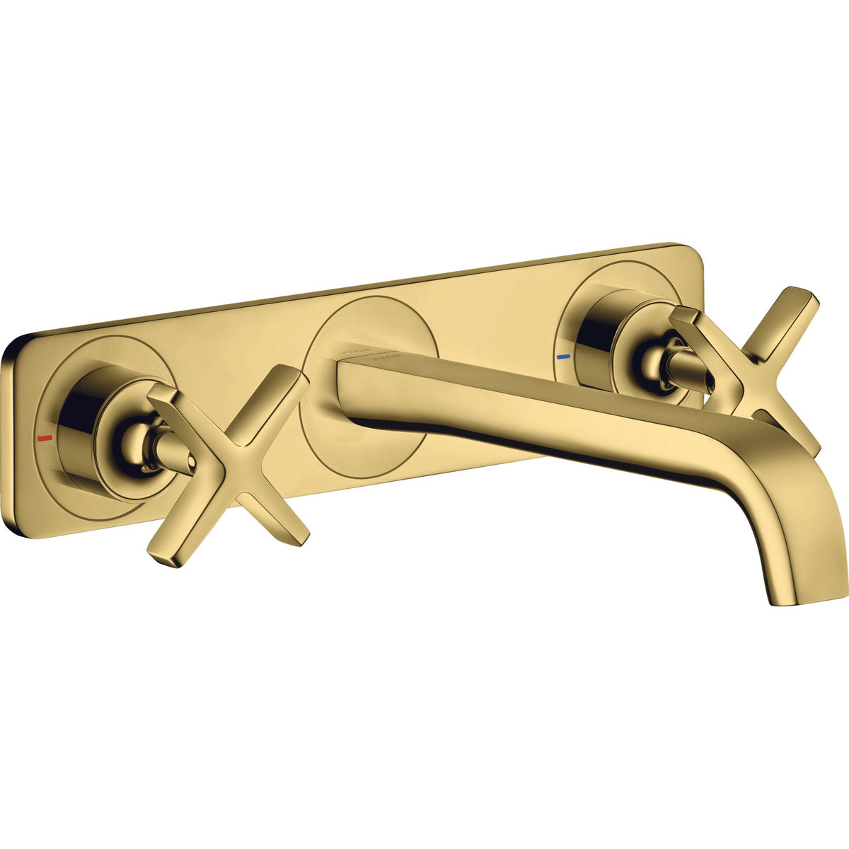 AXOR-Citterio-E-3-hole-basin-mixer-for-concealed-installation-wall-mounted-with-spout-220-mm-and-plate-Polished-Gold-Optic-36115990