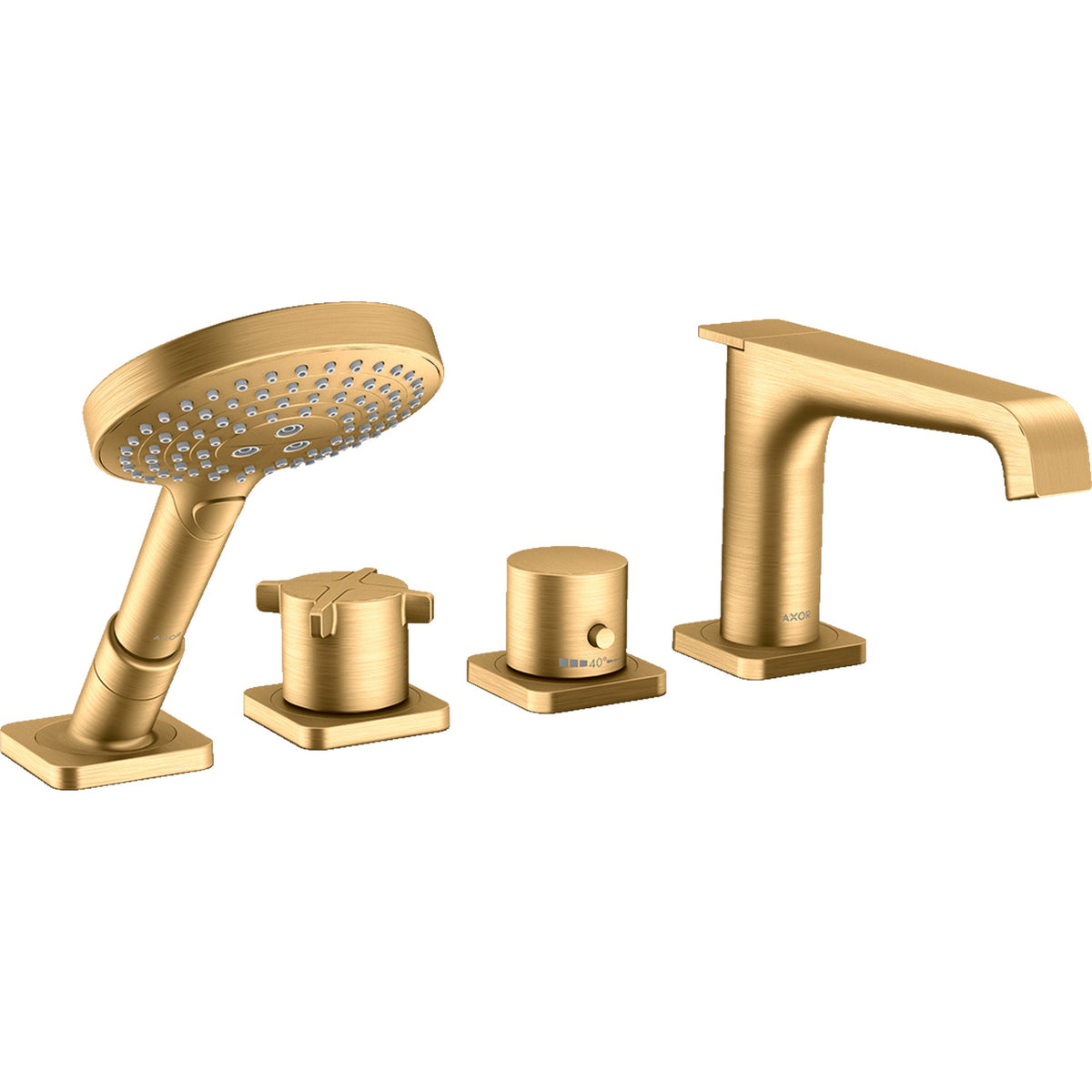 AXOR-Citterio-E-4-hole-rim-mounted-thermostatic-bath-mixer-Brushed-Brass-36411950