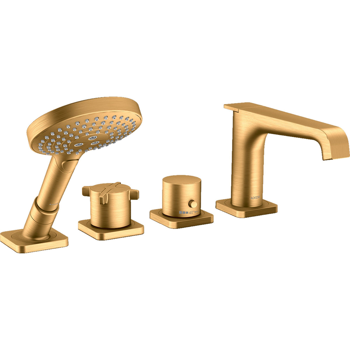 AXOR-Citterio-E-4-hole-rim-mounted-thermostatic-bath-mixer-Brushed-Gold-Optic-36411250