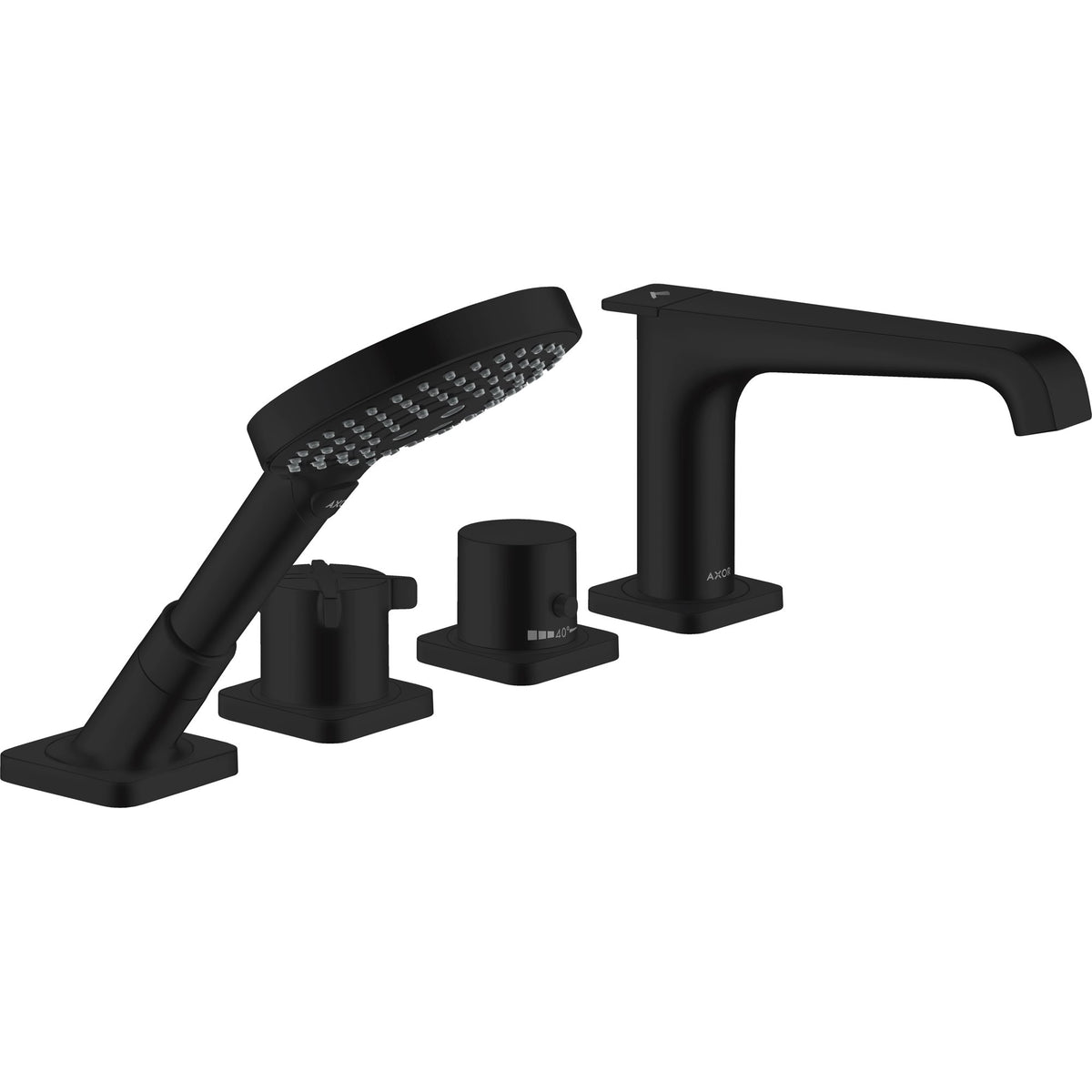 AXOR-Citterio-E-4-hole-rim-mounted-thermostatic-bath-mixer-Matt-Black-36411670