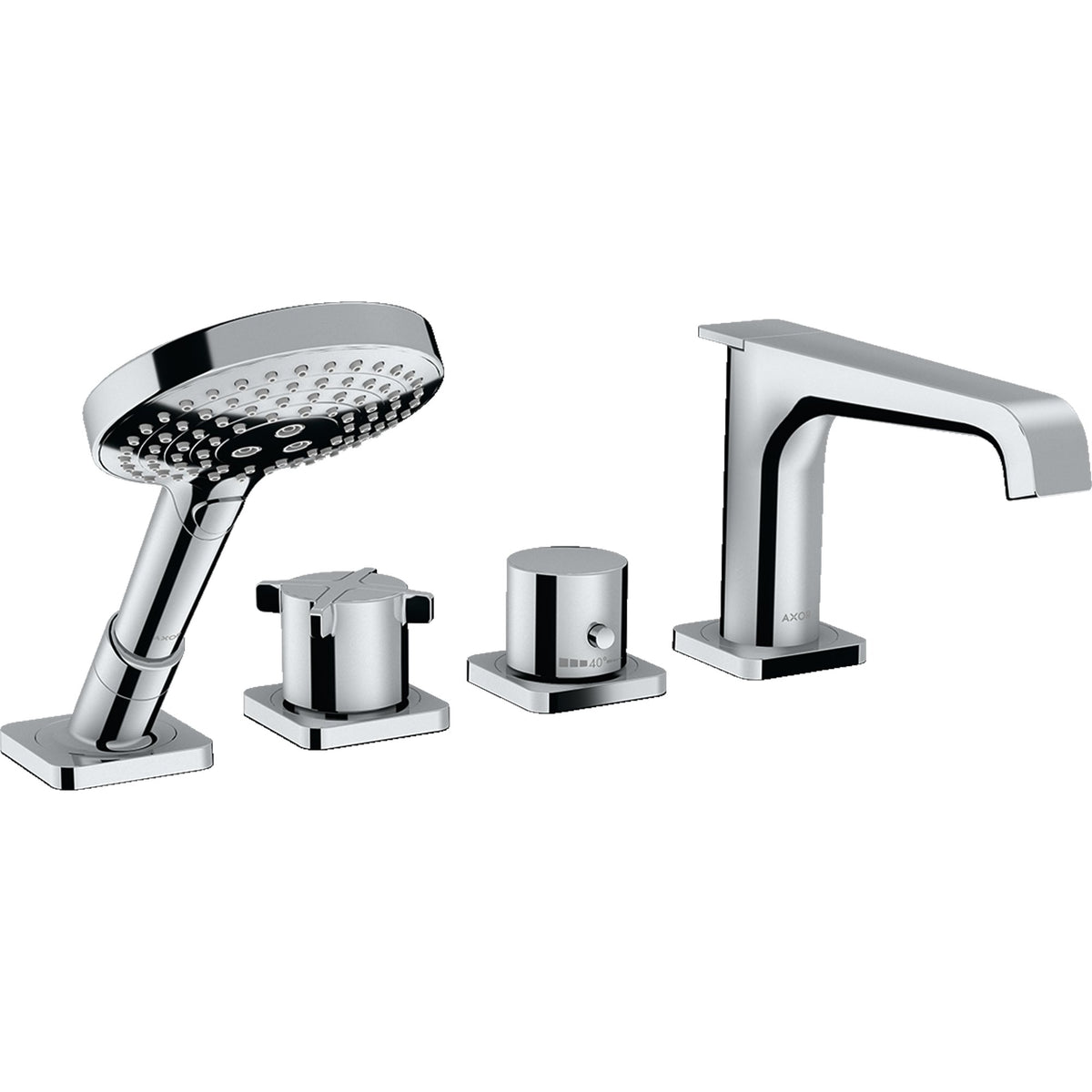 AXOR-Citterio-E-4-hole-rim-mounted-thermostatic-bath-mixer-Polished-Chrome-36411020