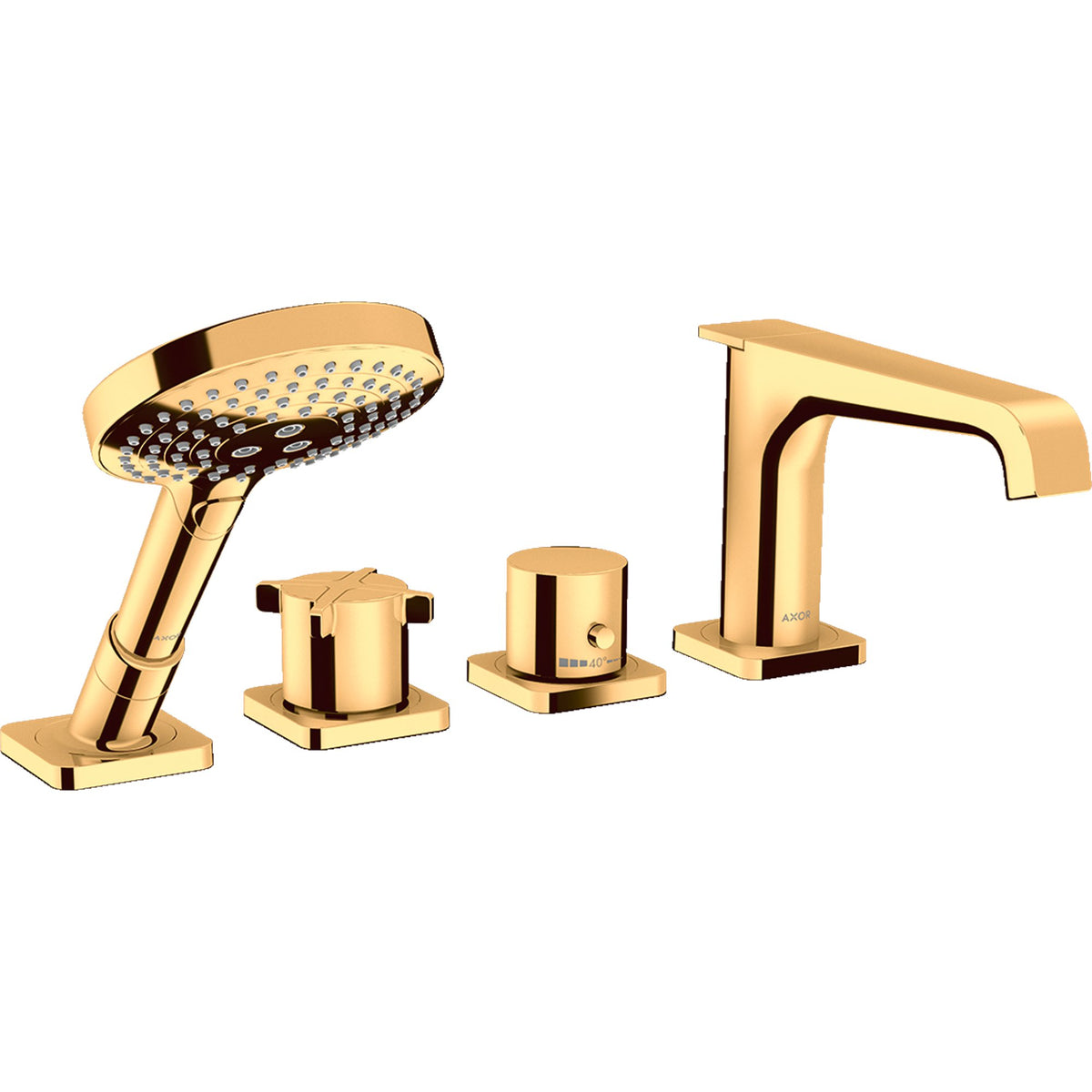 AXOR-Citterio-E-4-hole-rim-mounted-thermostatic-bath-mixer-Polished-Gold-Optic-36411990