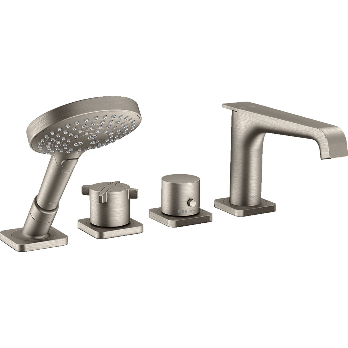 AXOR-Citterio-E-4-hole-rim-mounted-thermostatic-bath-mixer-Stainless-Steel-Optic-36411800