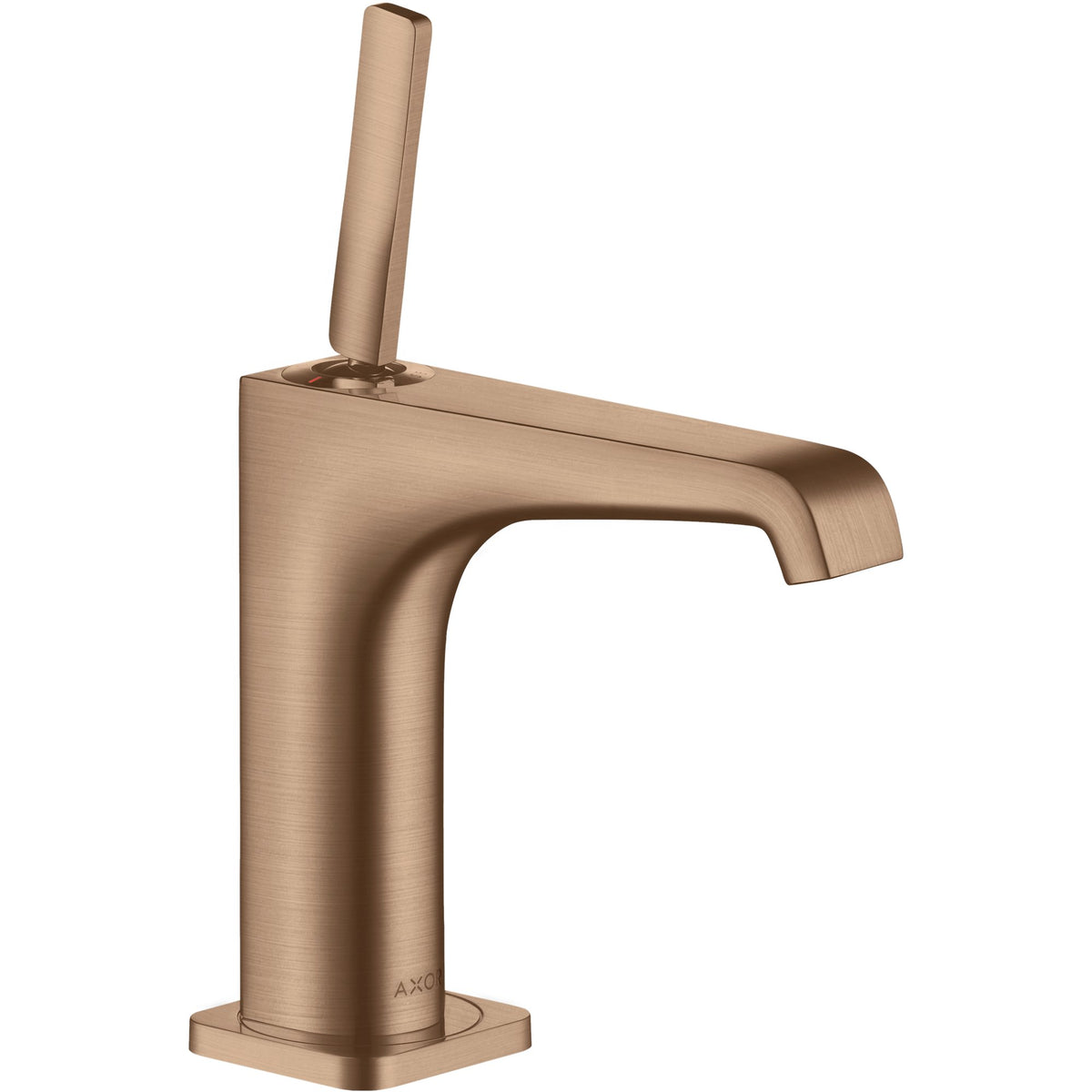 AXOR-Citterio-E-Single-lever-basin-mixer-130-with-pin-handle-and-waste-set-Brushed-Red-Gold-36101310