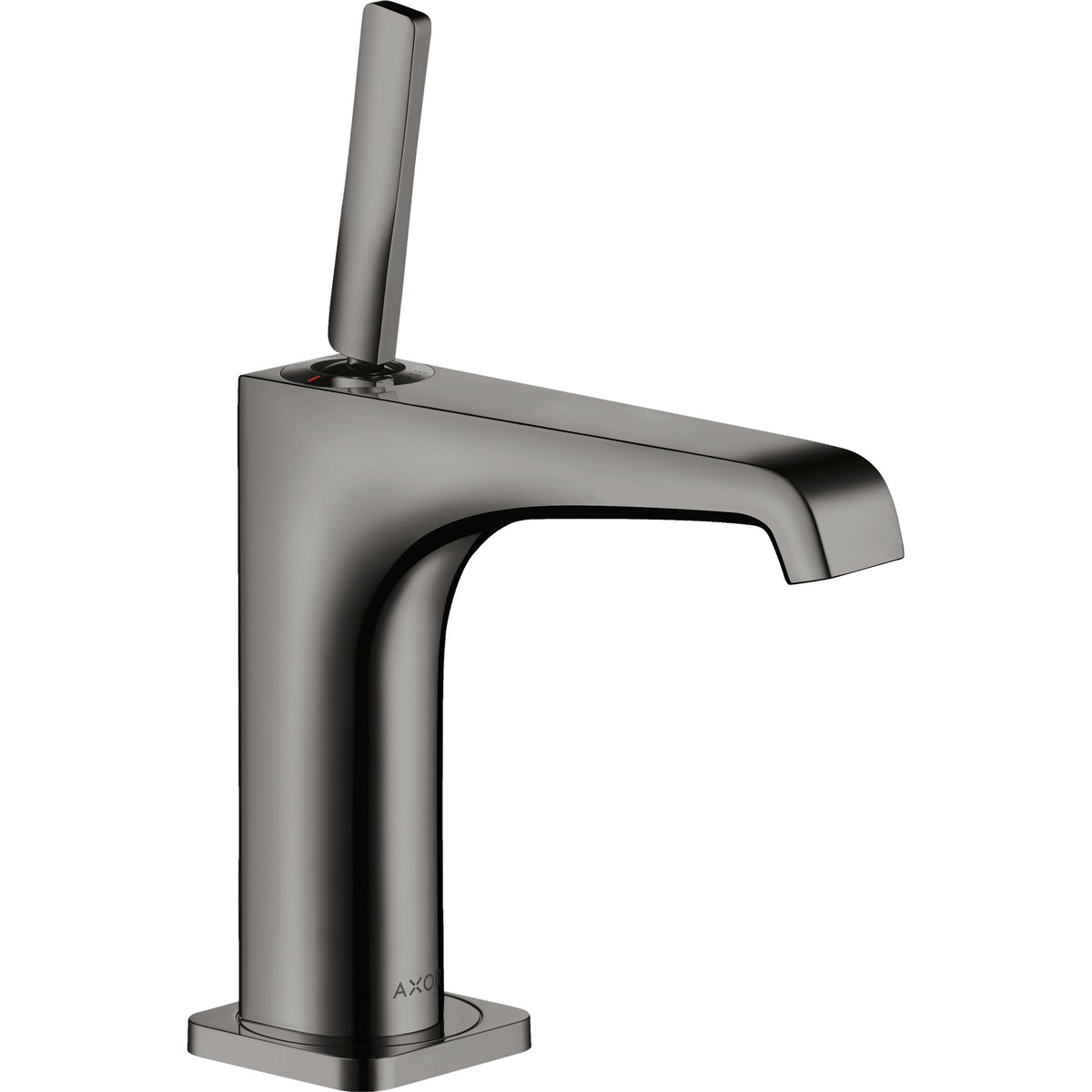 AXOR-Citterio-E-Single-lever-basin-mixer-130-with-pin-handle-and-waste-set-Polished-Black-Chrome-36101330