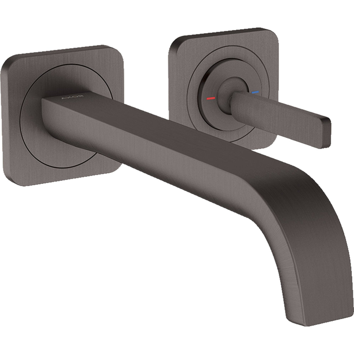 AXOR-Citterio-E-Single-lever-basin-mixer-for-concealed-installation-wall-mounted-with-pin-handle-spout-221-mm-and-escutcheons-Brushed-Black-Chrome-36106340