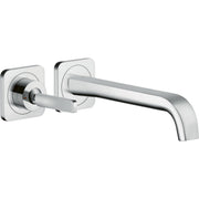 AXOR-Citterio-E-Single-lever-basin-mixer-for-concealed-installation-wall-mounted-with-pin-handle-spout-221-mm-and-escutcheons-Chrome-36106000