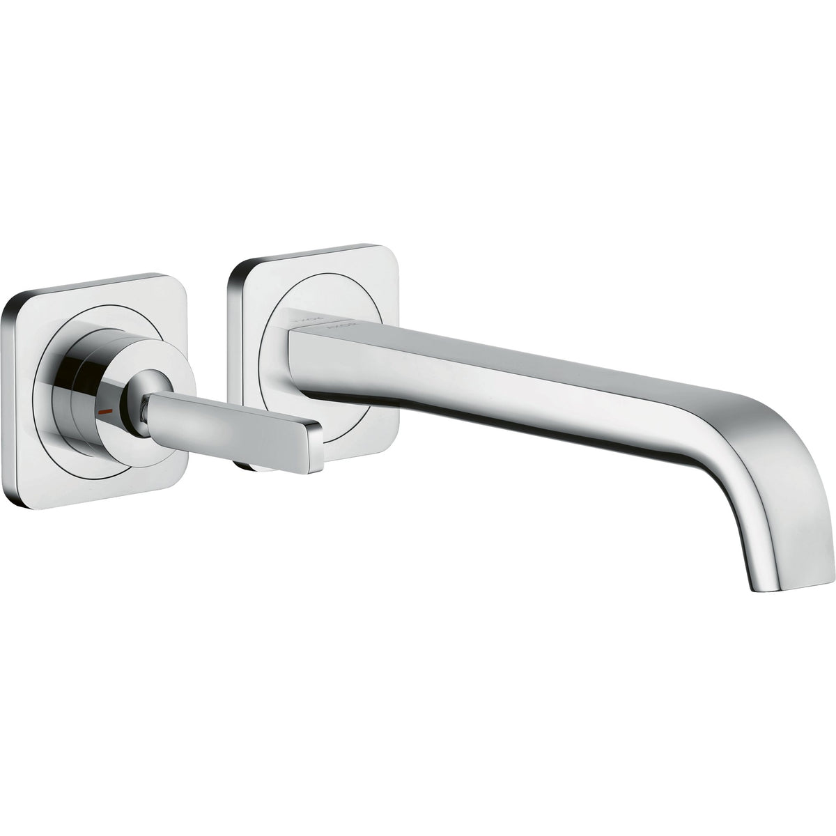 AXOR-Citterio-E-Single-lever-basin-mixer-for-concealed-installation-wall-mounted-with-pin-handle-spout-221-mm-and-escutcheons-Chrome-36106000
