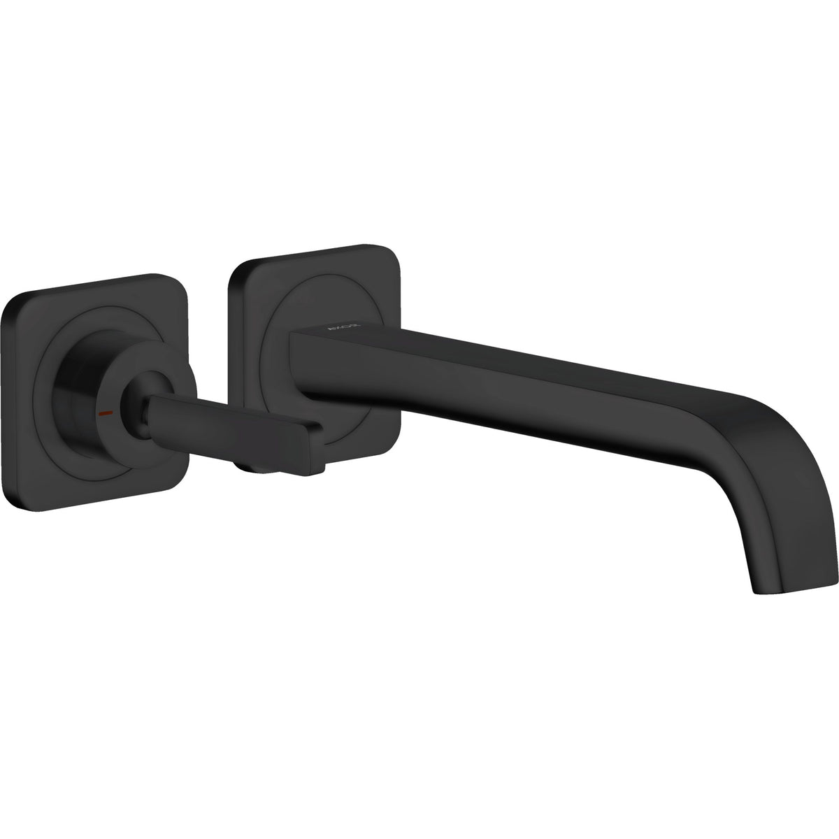 AXOR-Citterio-E-Single-lever-basin-mixer-for-concealed-installation-wall-mounted-with-pin-handle-spout-221-mm-and-escutcheons-Matt-Black-36106670