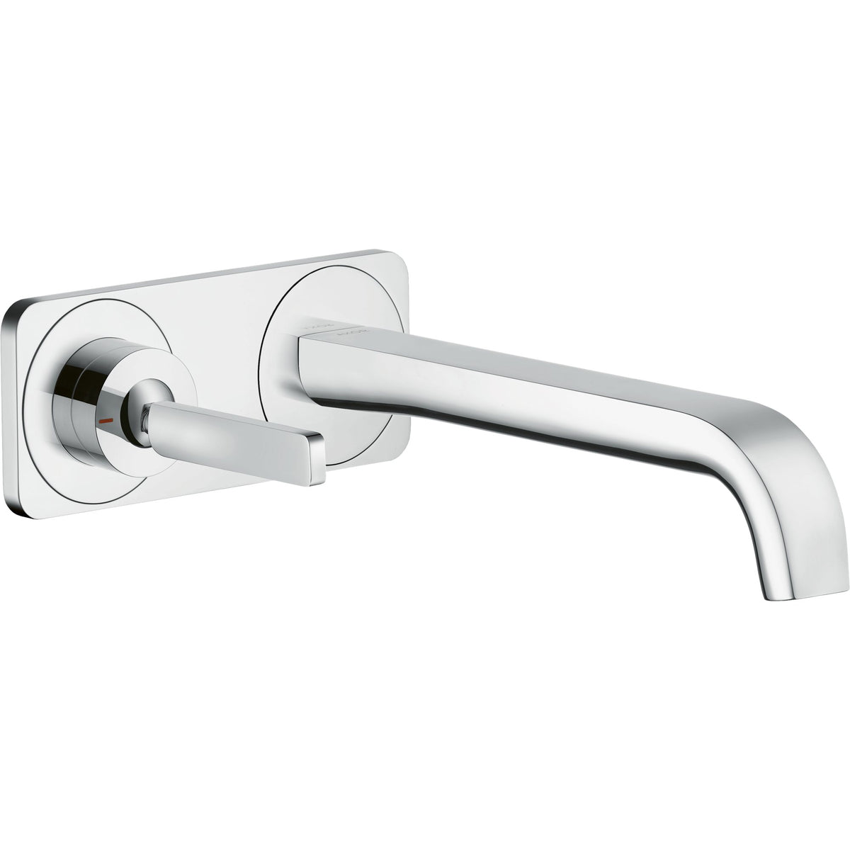 AXOR-Citterio-E-Single-lever-basin-mixer-for-concealed-installation-wall-mounted-with-pin-handle-spout-221-mm-and-plate-Chrome-36114000