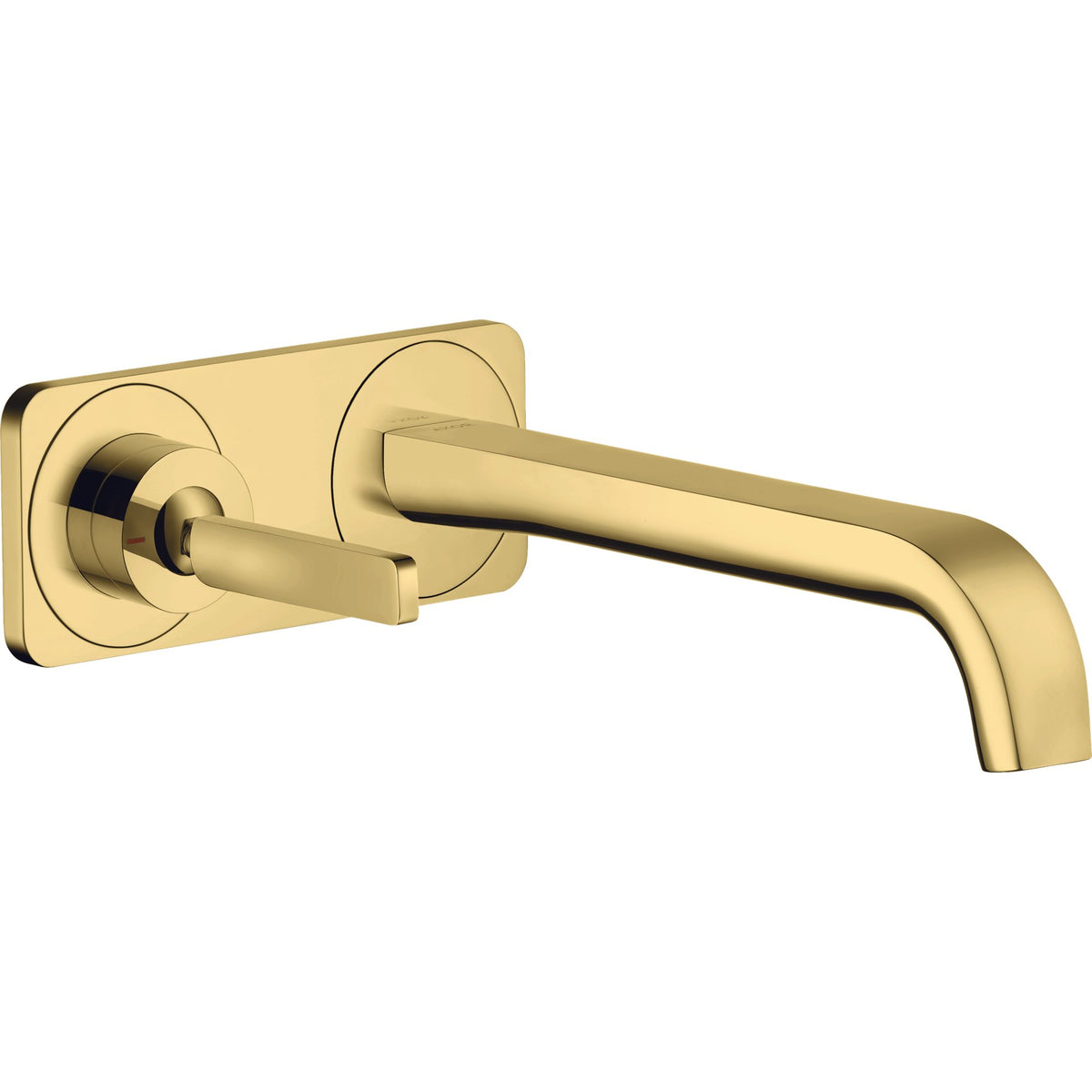 AXOR-Citterio-E-Single-lever-basin-mixer-for-concealed-installation-wall-mounted-with-pin-handle-spout-221-mm-and-plate-Polished-Gold-Optic-36114990