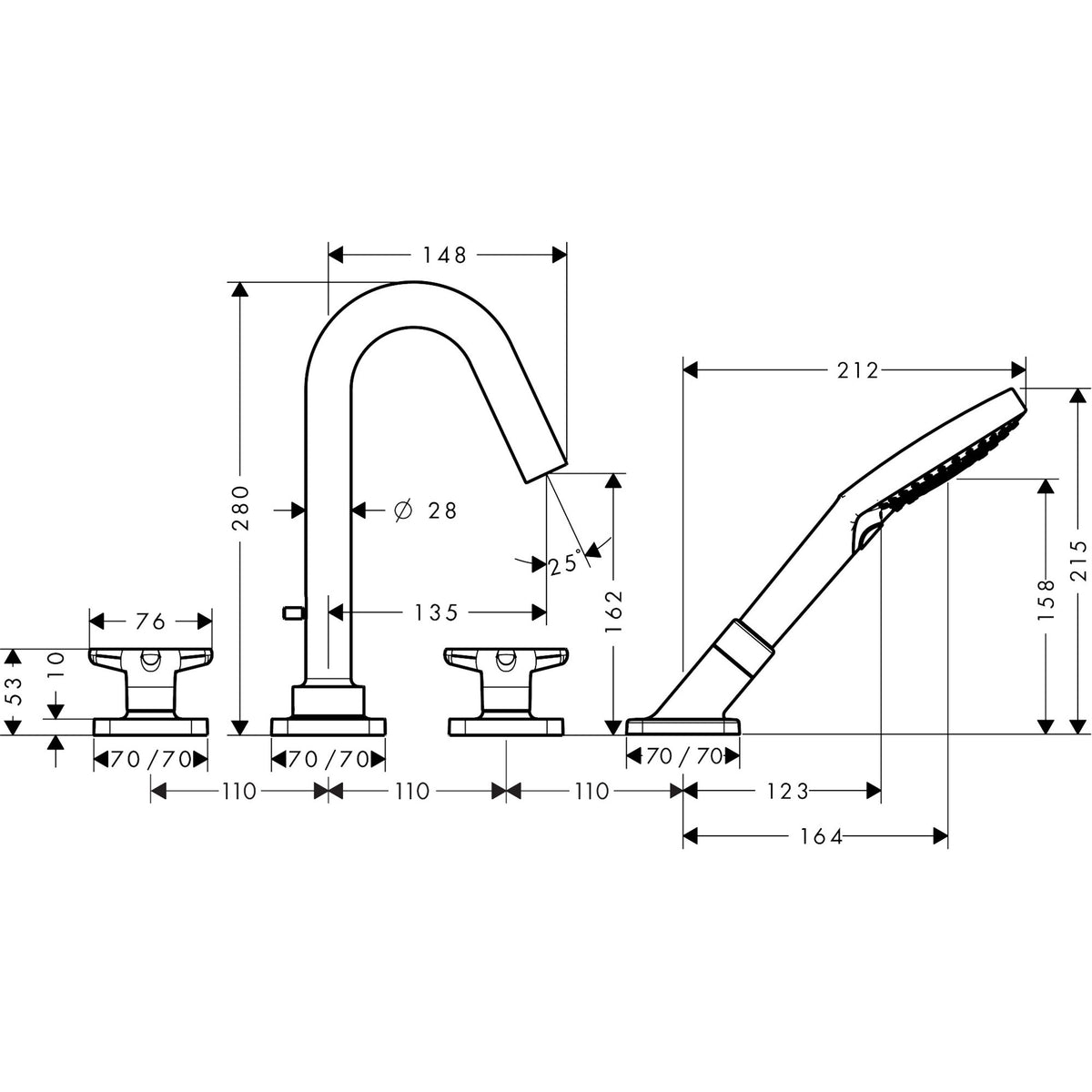 AXOR-Citterio-M-4-hole-rim-mounted-bath-mixer-with-star-handles-and-escutcheons-34446-technical-02