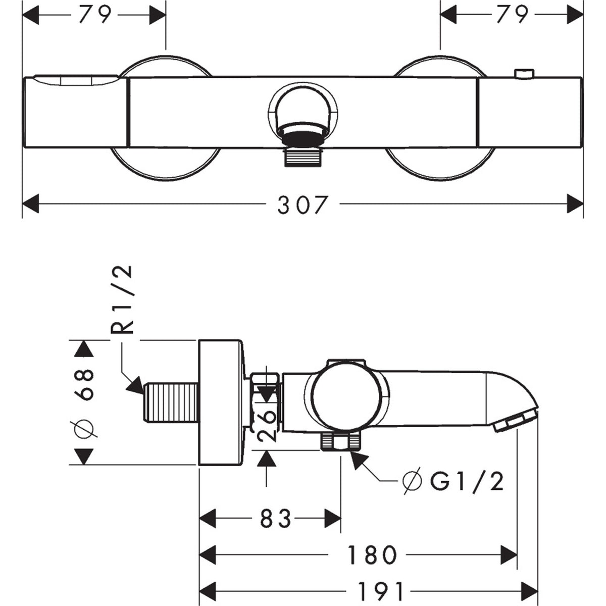 AXOR-Citterio-M-Bath-thermostat-for-exposed-installation-34435-technical-02