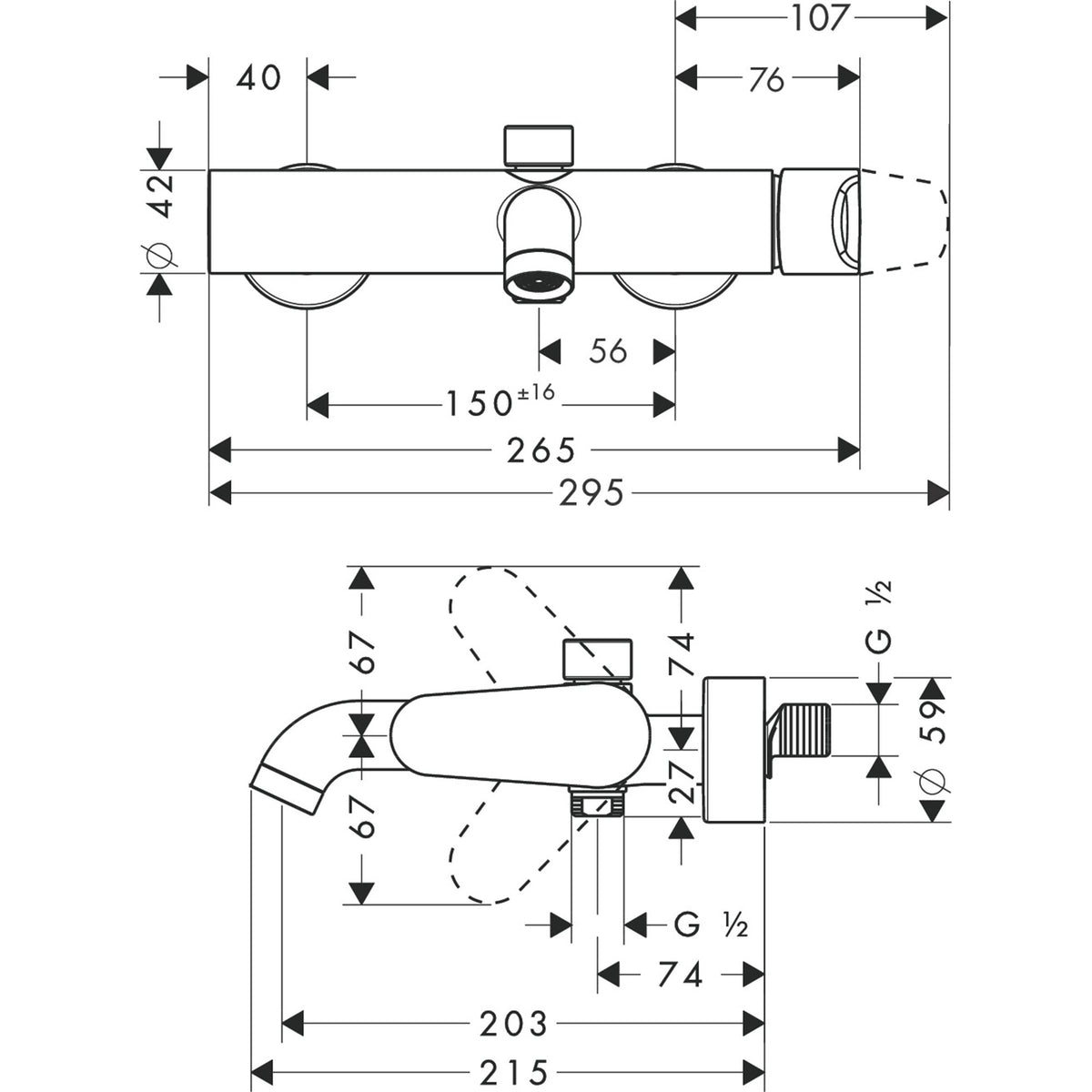 AXOR-Citterio-M-Single-lever-bath-mixer-for-exposed-installation-34420-technical-02