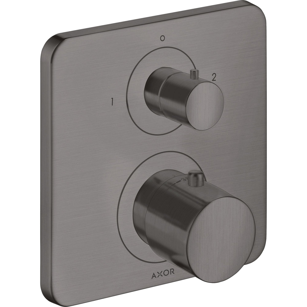 AXOR-Citterio-M-Thermostat-for-concealed-installation-with-shut-off-diverter-valve-Brushed-Black-Chrome-34725340