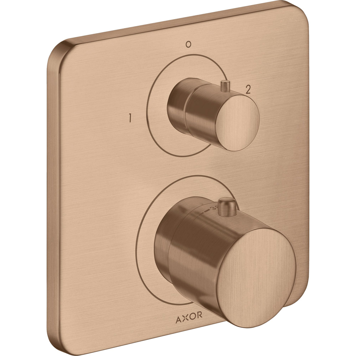 AXOR-Citterio-M-Thermostat-for-concealed-installation-with-shut-off-diverter-valve-Brushed-Red-Gold-34725310