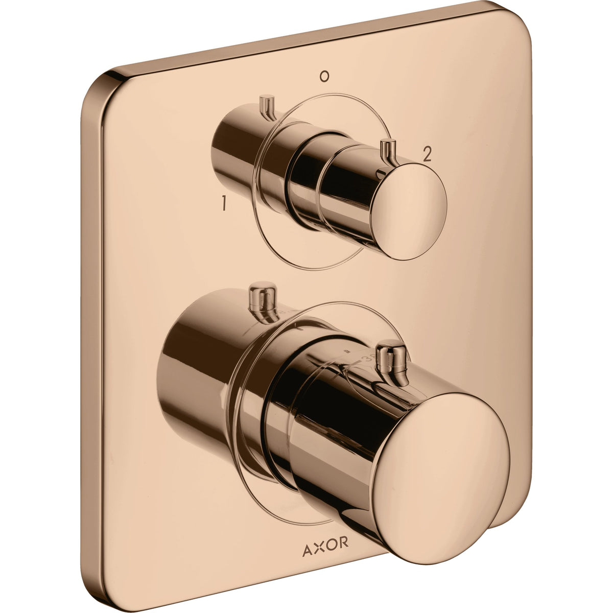 AXOR-Citterio-M-Thermostat-for-concealed-installation-with-shut-off-diverter-valve-Polished-Red-Gold-34725300