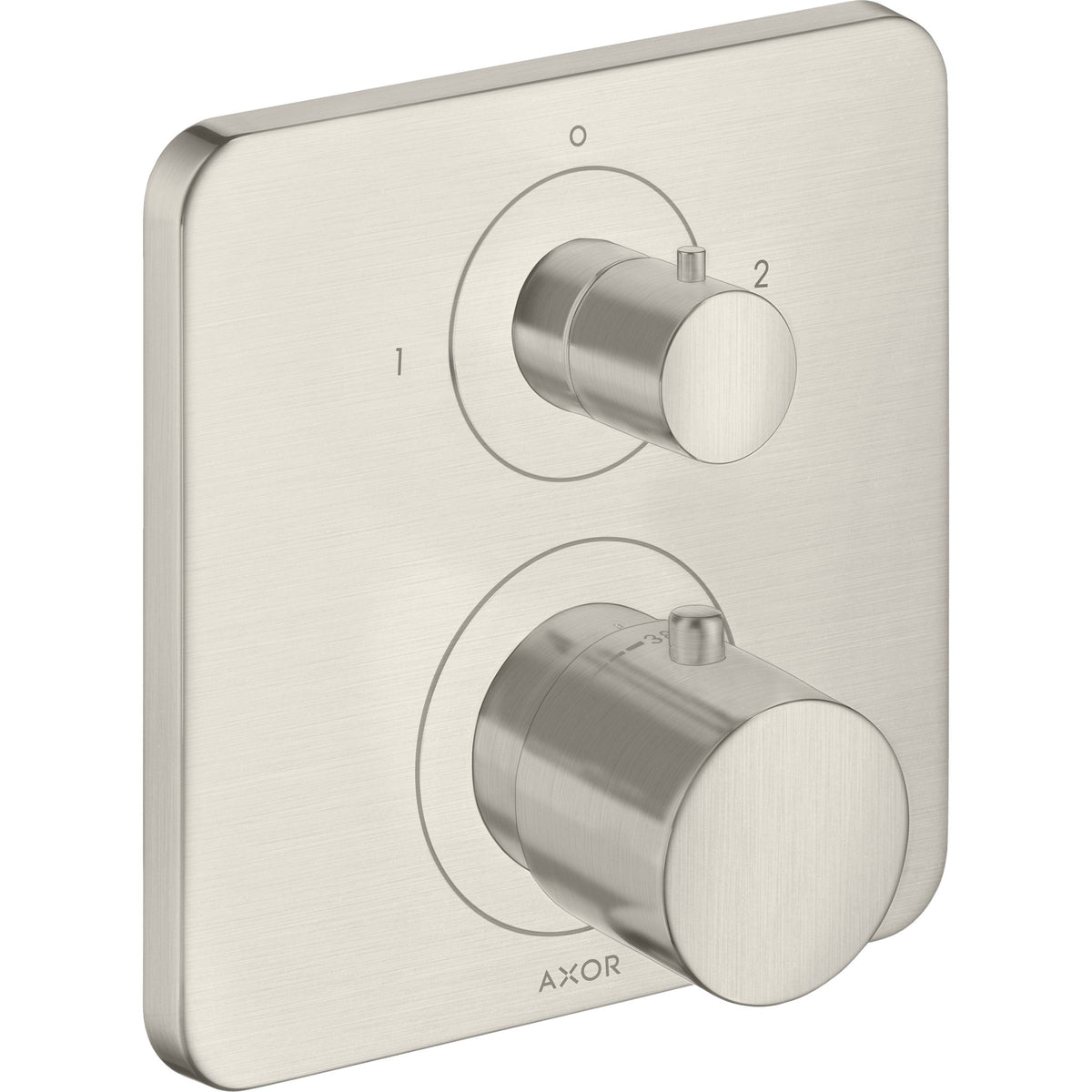 AXOR-Citterio-M-Thermostat-for-concealed-installation-with-shut-off-diverter-valve-Stainless-Steel-Optic-34725800