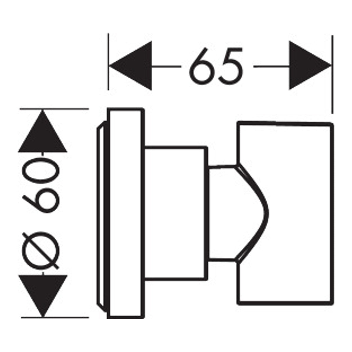 AXOR Citterio Shower holder round Scale drawing / שרטוט מידות