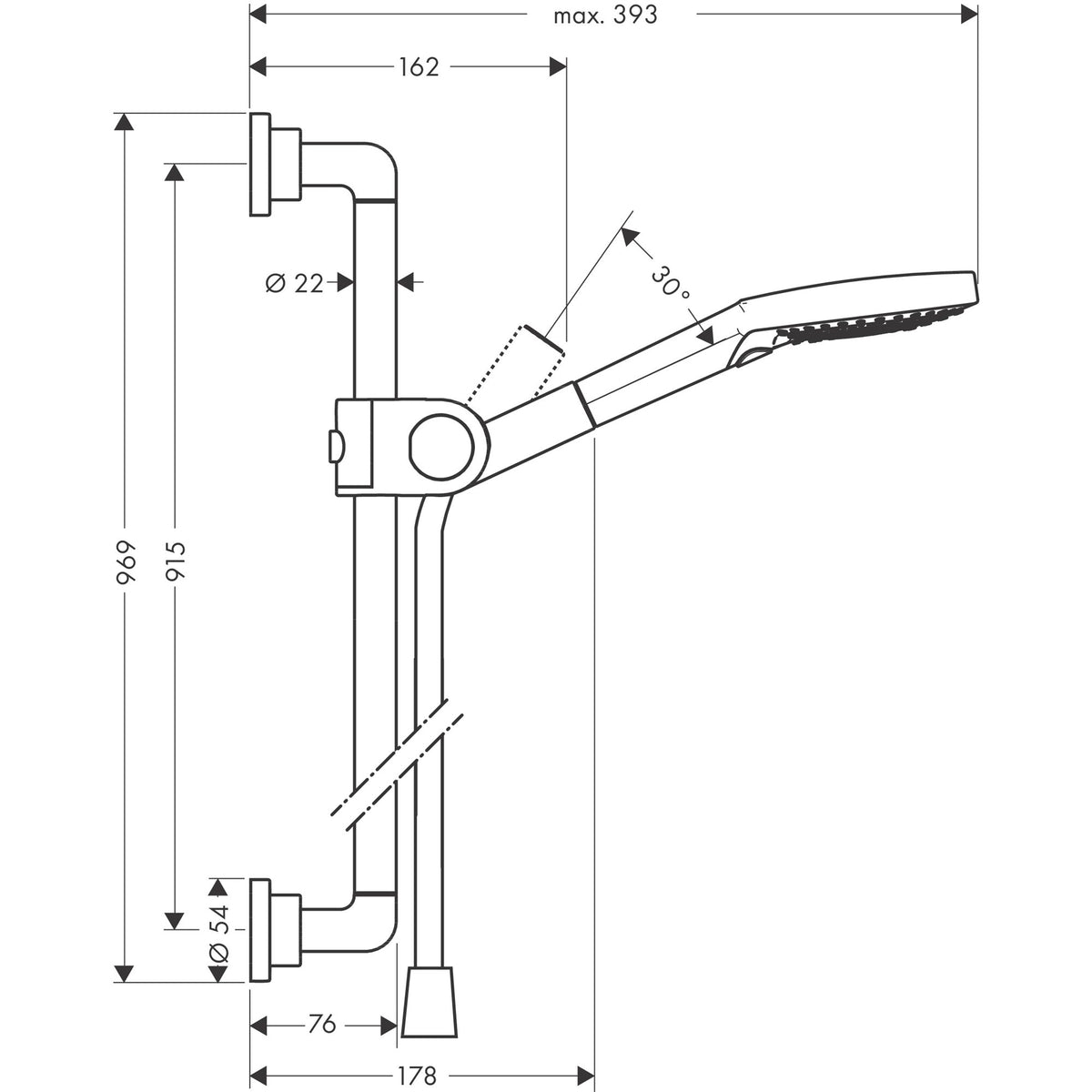 AXOR-Citterio-Shower-set-0-90-m-with-hand-shower-120-3jet-27991-technical-01