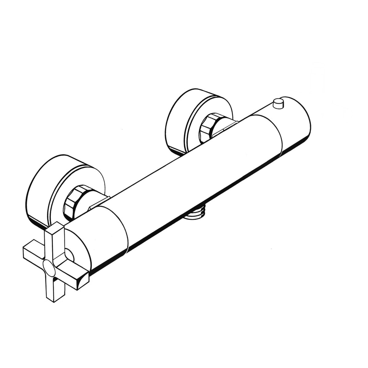 AXOR-Citterio-Shower-thermostat-for-exposed-installation-with-cross-handle-39365-technical-03
