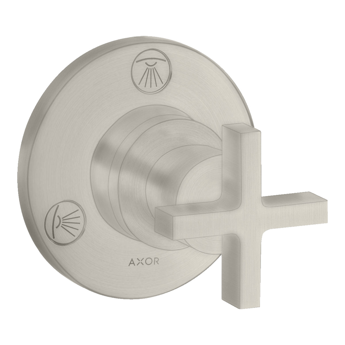AXOR Citterio Shut off  diverter valve Trio  Quattro for concealed installation with cross handle 39925 39925800.jpg
