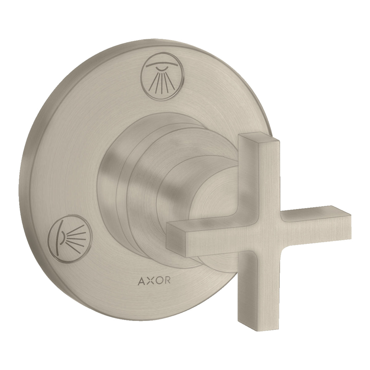 AXOR Citterio Shut off  diverter valve Trio  Quattro for concealed installation with cross handle 39925 39925820.jpg