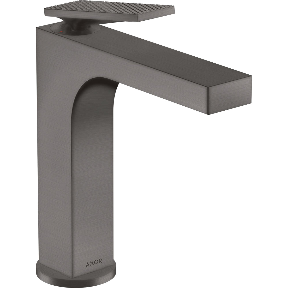 AXOR-Citterio-Single-lever-basin-mixer-160-with-lever-handle-and-waste-set-rhombic-cut-Brushed-Black-Chrome-39081340