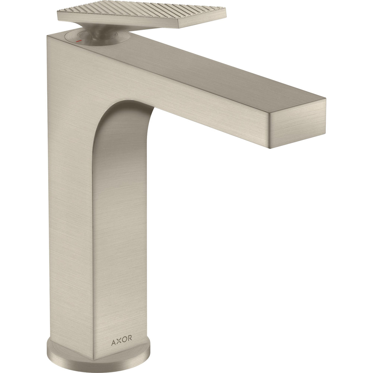 AXOR-Citterio-Single-lever-basin-mixer-160-with-lever-handle-and-waste-set-rhombic-cut-Brushed-Nickel-39081820