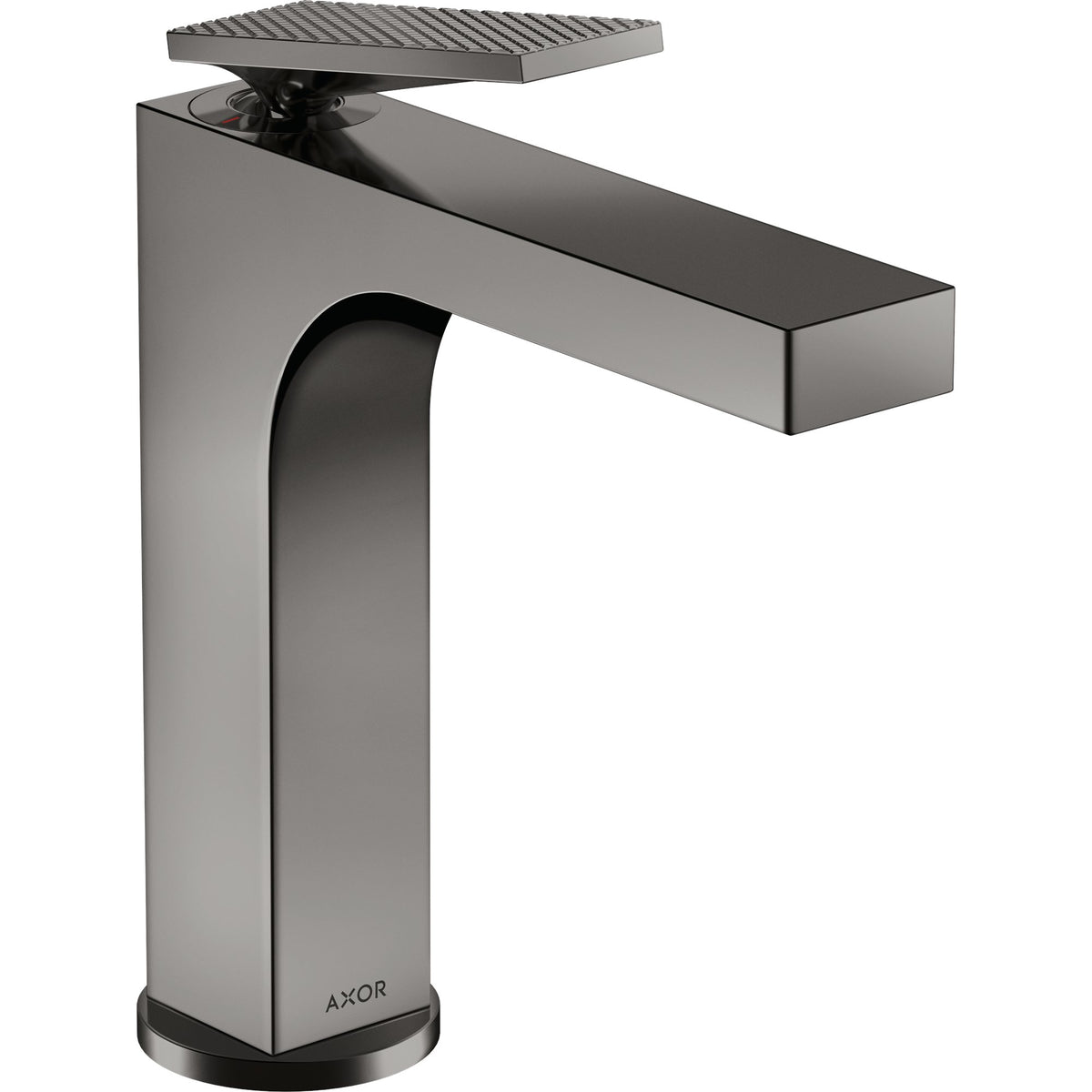 AXOR-Citterio-Single-lever-basin-mixer-160-with-lever-handle-and-waste-set-rhombic-cut-Polished-Black-Chrome-39081330