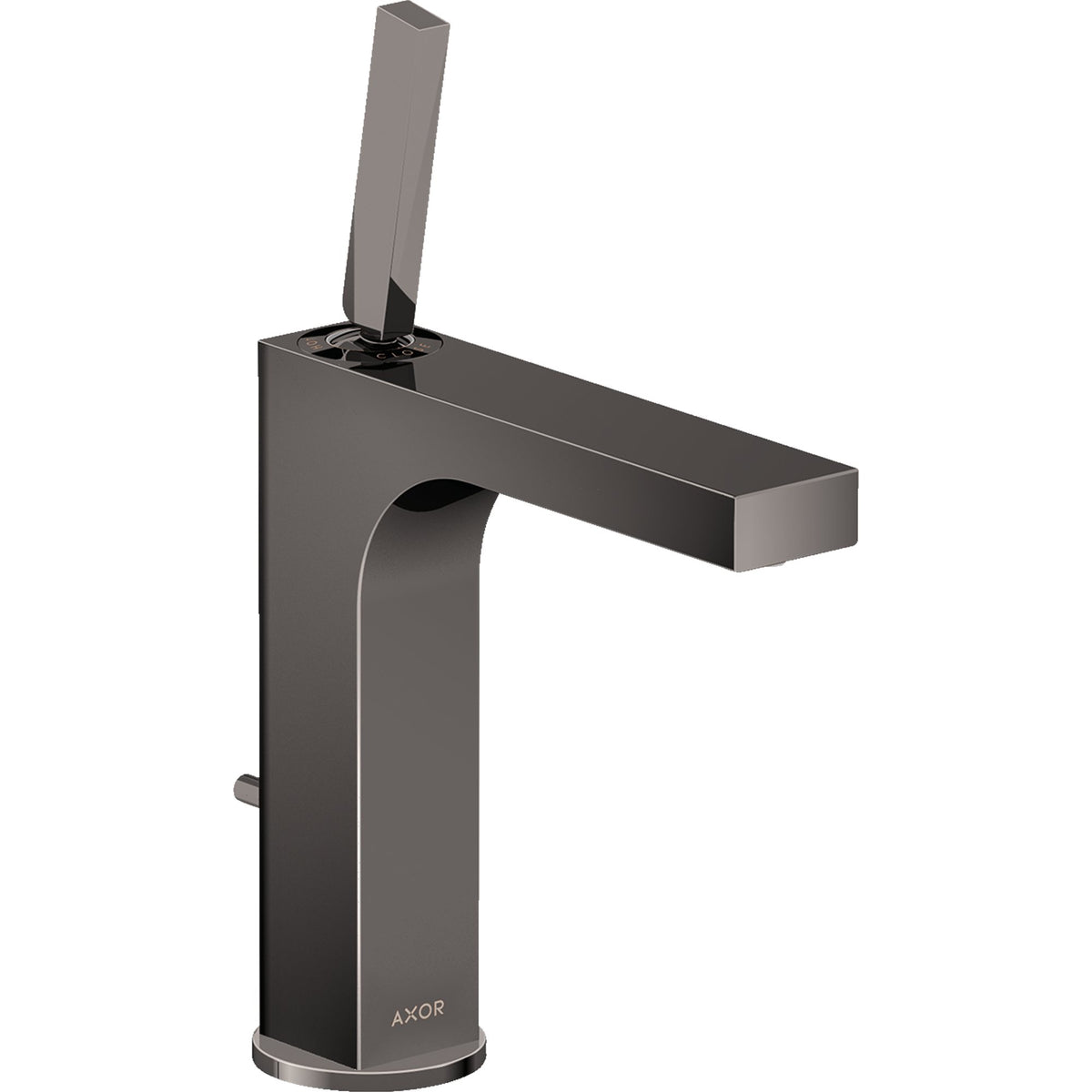 AXOR-Citterio-Single-lever-basin-mixer-160-with-pin-handle-and-pop-up-waste-set-Polished-Black-Chrome-39031330
