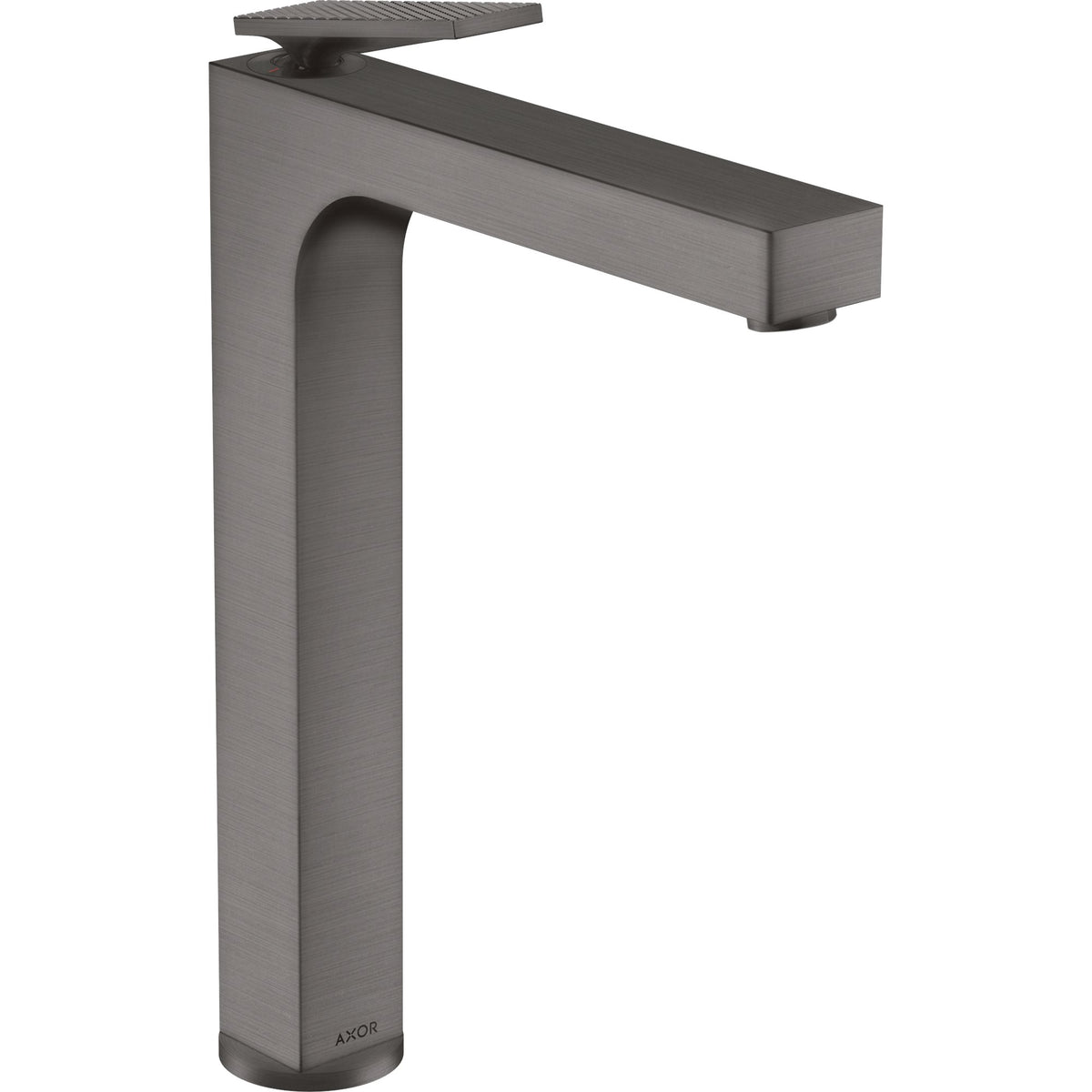 AXOR-Citterio-Single-lever-basin-mixer-280-with-lever-handle-for-wash-bowls-with-waste-set-rhombic-cut-Brushed-Black-Chrome-39151340