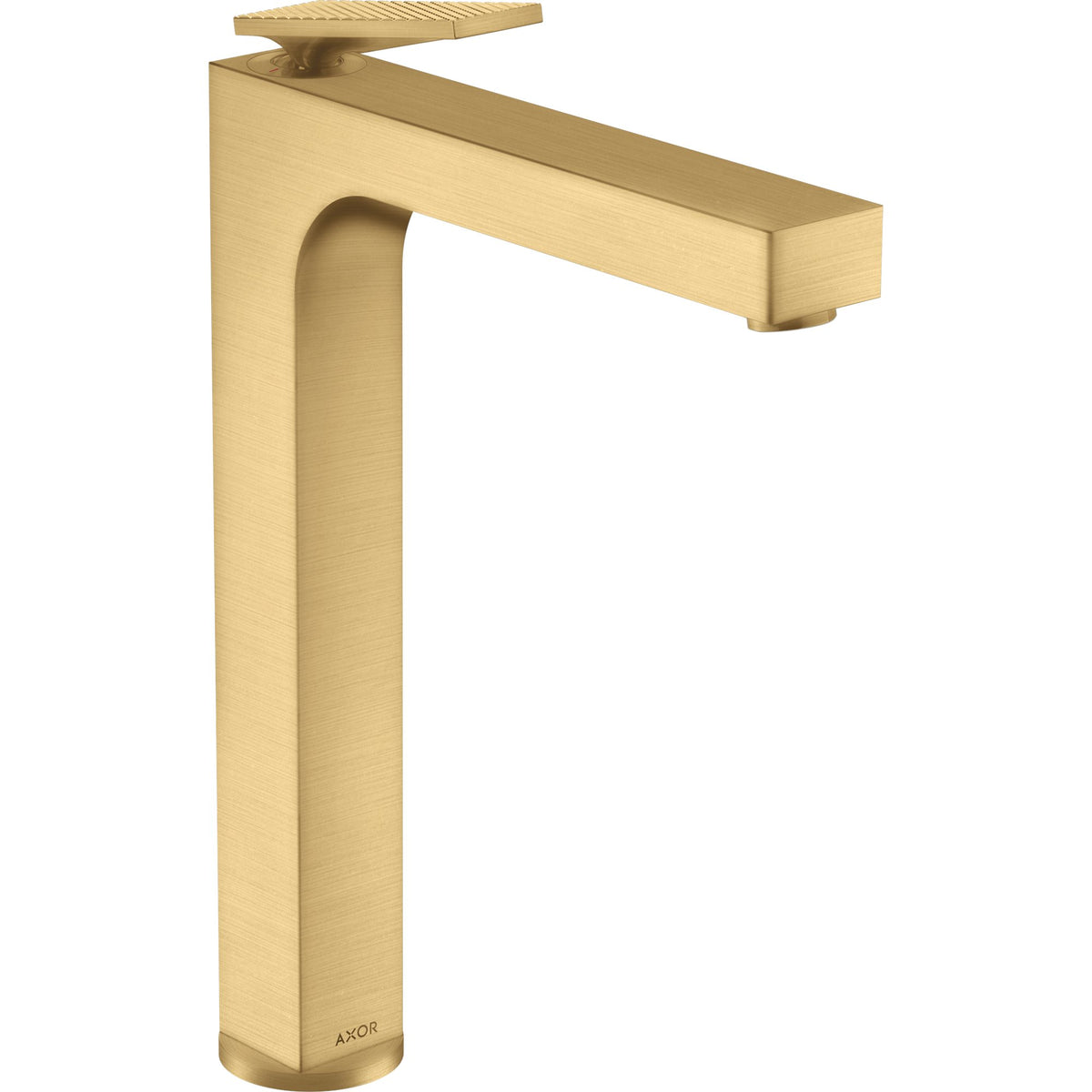 AXOR-Citterio-Single-lever-basin-mixer-280-with-lever-handle-for-wash-bowls-with-waste-set-rhombic-cut-Brushed-Gold-Optic-39151250