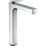 AXOR-Citterio-Single-lever-basin-mixer-280-with-lever-handle-for-wash-bowls-with-waste-set-rhombic-cut-Chrome-39151000