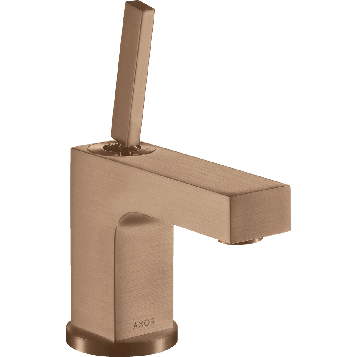 AXOR-Citterio-Single-lever-basin-mixer-80-with-pin-handle-for-hand-wash-basins-with-pop-up-waste-set-Brushed-Red-Gold-39015310