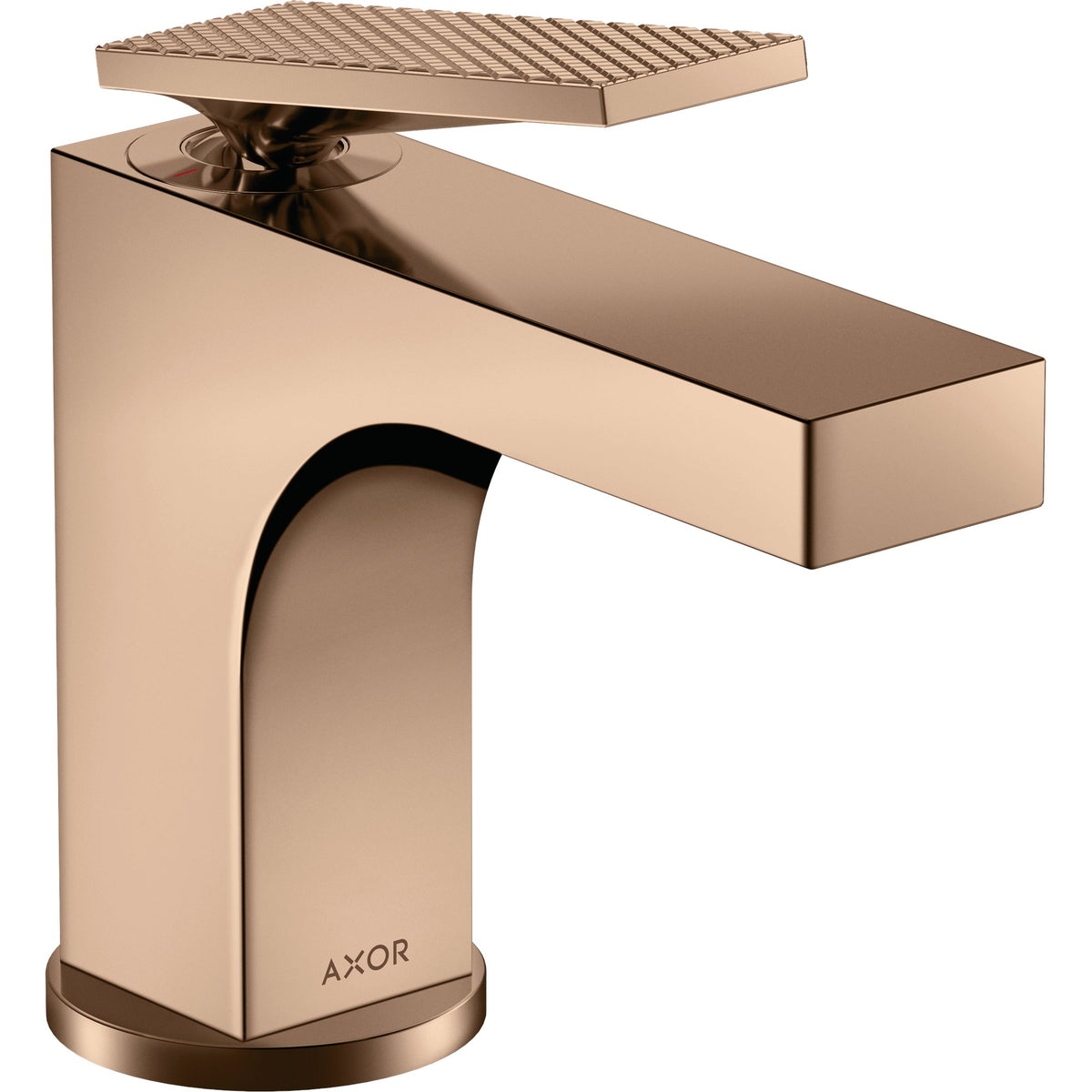 AXOR-Citterio-Single-lever-basin-mixer-90-with-lever-handle-for-hand-wash-basins-with-pop-up-waste-set-rhombic-cut-Polished-Red-Gold-39001300