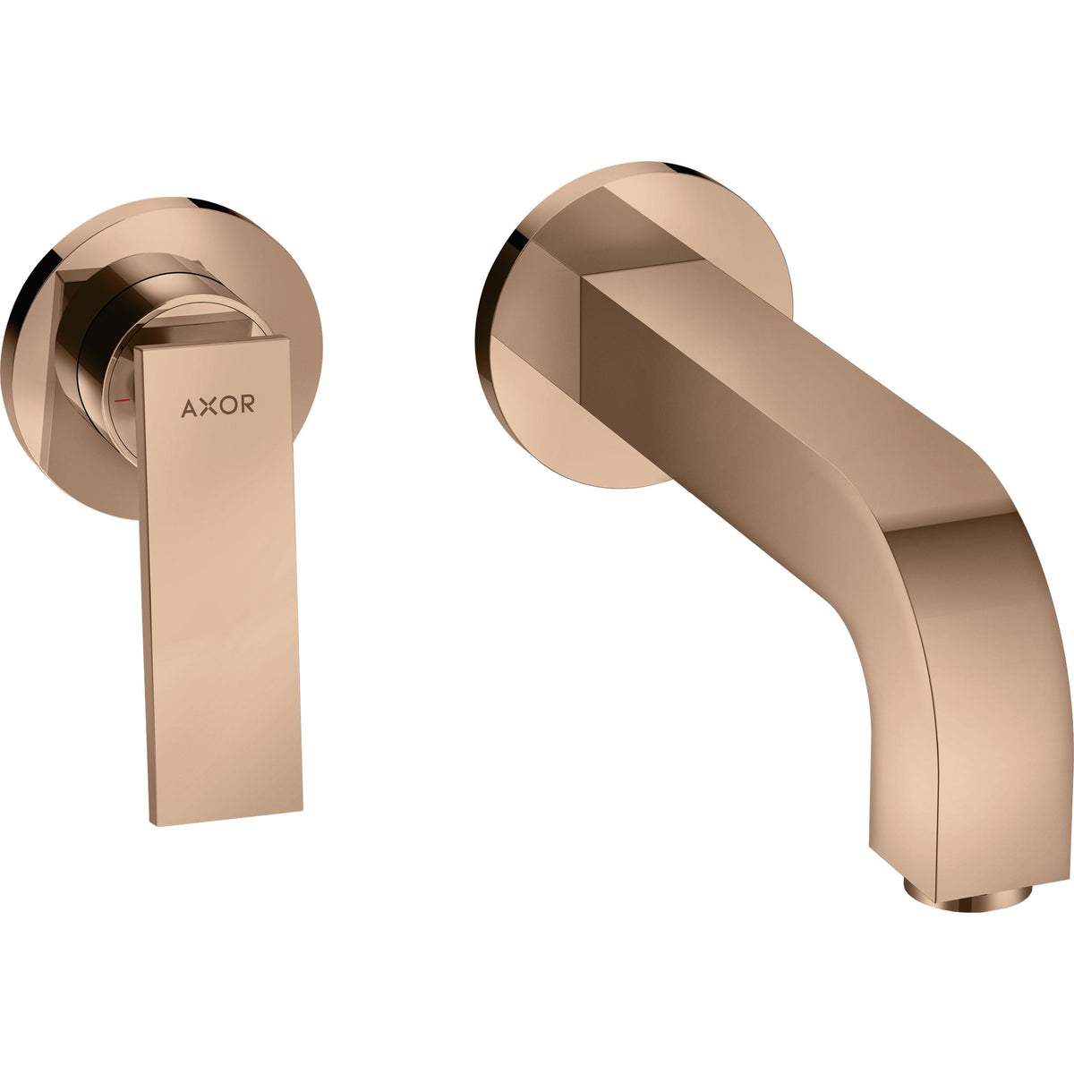 AXOR-Citterio-Single-lever-basin-mixer-for-concealed-installation-wall-mounted-with-lever-handle-spout-220-mm-and-escutcheons-Polished-Red-Gold-39121300