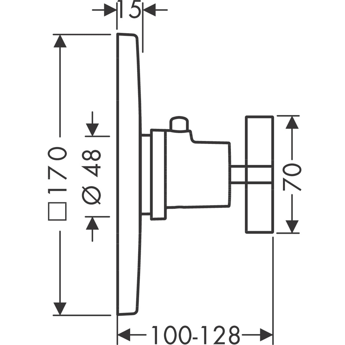 AXOR-Citterio-Thermostat-HighFlow-for-concealed-installation-with-cross-handle-39716-technical-02