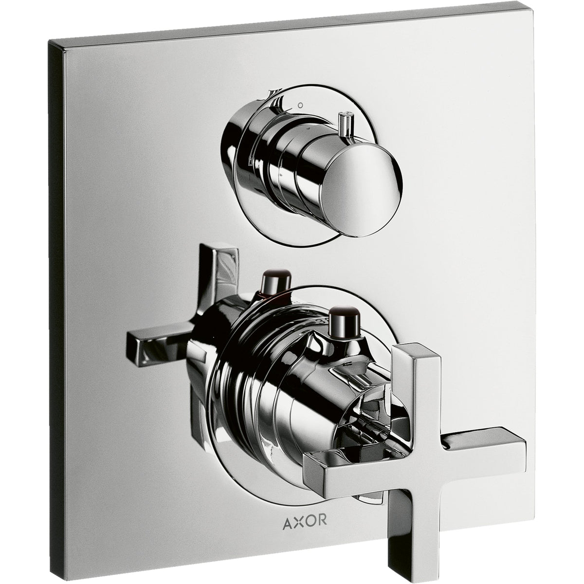 AXOR-Citterio-Thermostat-for-concealed-installation-with-shut-off-valve-and-cross-handle-Polished-Chrome-39705020