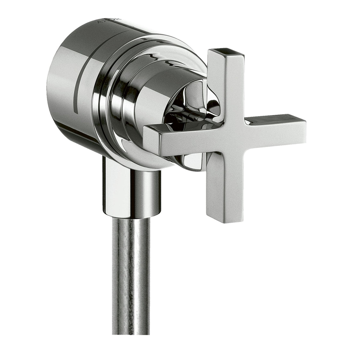 AXOR Citterio Wall outlet stop with non return valve shut off valve and cross handle Chrome 39883000