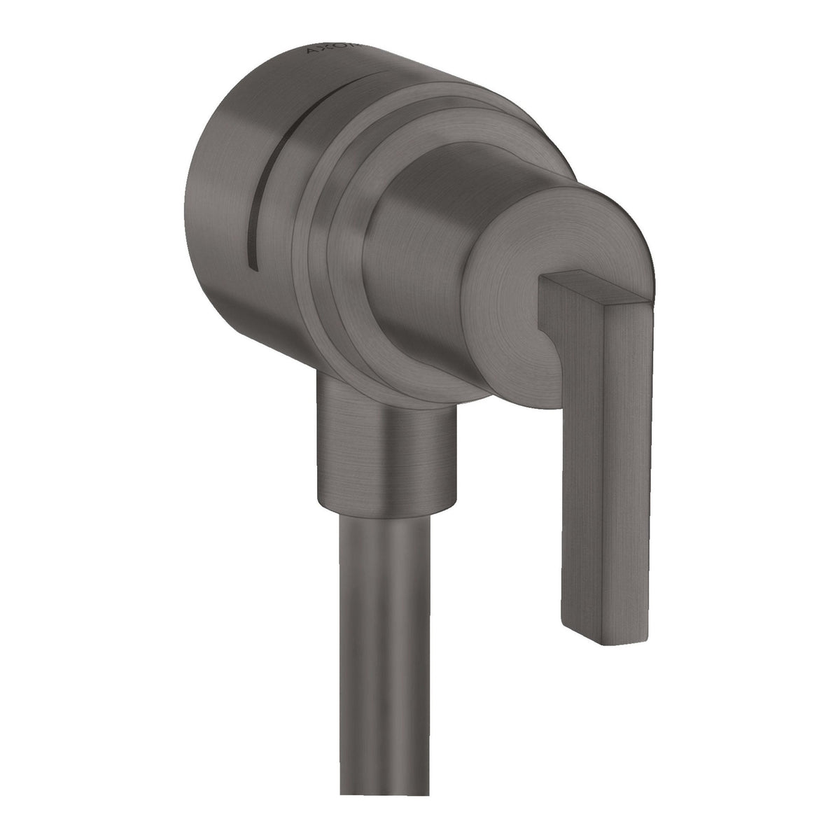 AXOR Citterio Wall outlet stop with non return valve shut off valve and lever handle Brushed Black Chrome 39882340