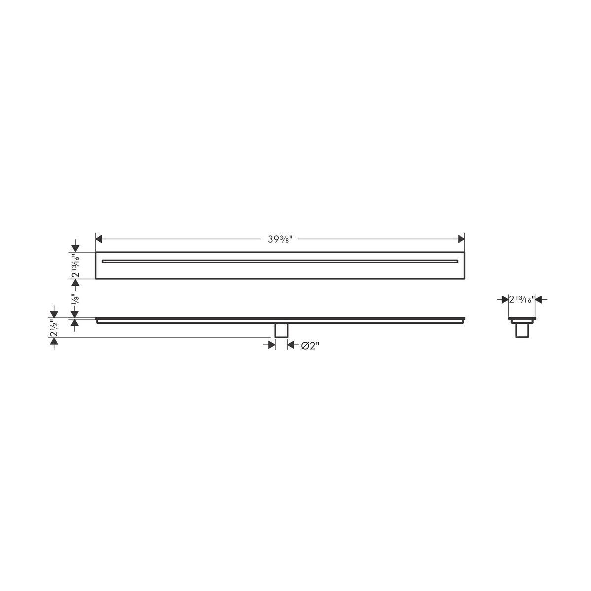 AXOR-Drain-Finish-set-shower-drain-1000-42523-technical-01