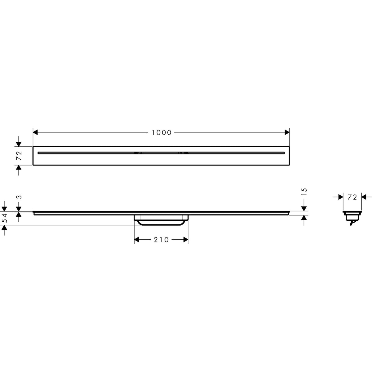 AXOR-Drain-Finish-set-shower-drain-1000-42523-technical-02