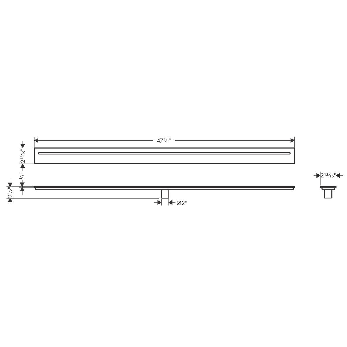 AXOR-Drain-Finish-set-shower-drain-1200-42524-technical-01