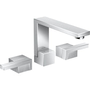 AXOR-Edge-3-hole-basin-mixer-130-with-push-open-waste-set-diamond-cut-Chrome-46051000