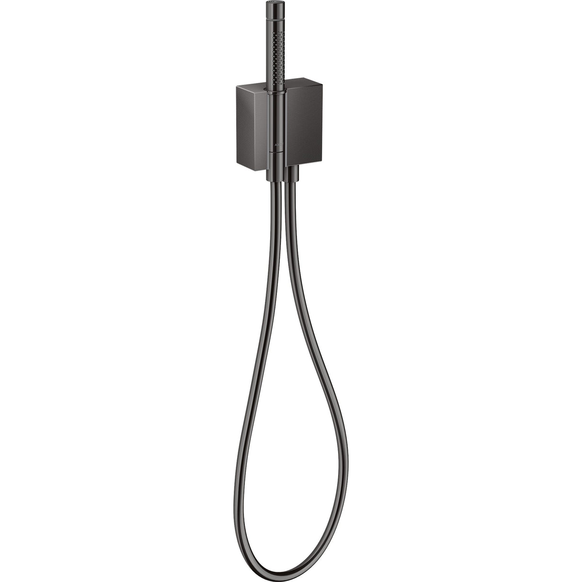AXOR-Edge-Porter-unit-with-baton-hand-shower-2jet-and-shower-hose-diamond-cut-Polished-Black-Chrome-46521330