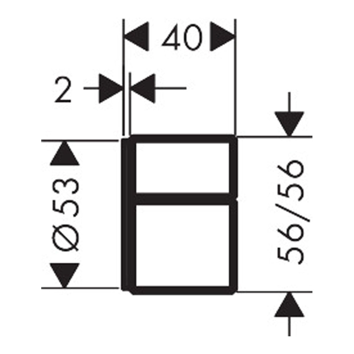 AXOR Edge Shut off valve for concealed installation diamond cut 46771 technical 01