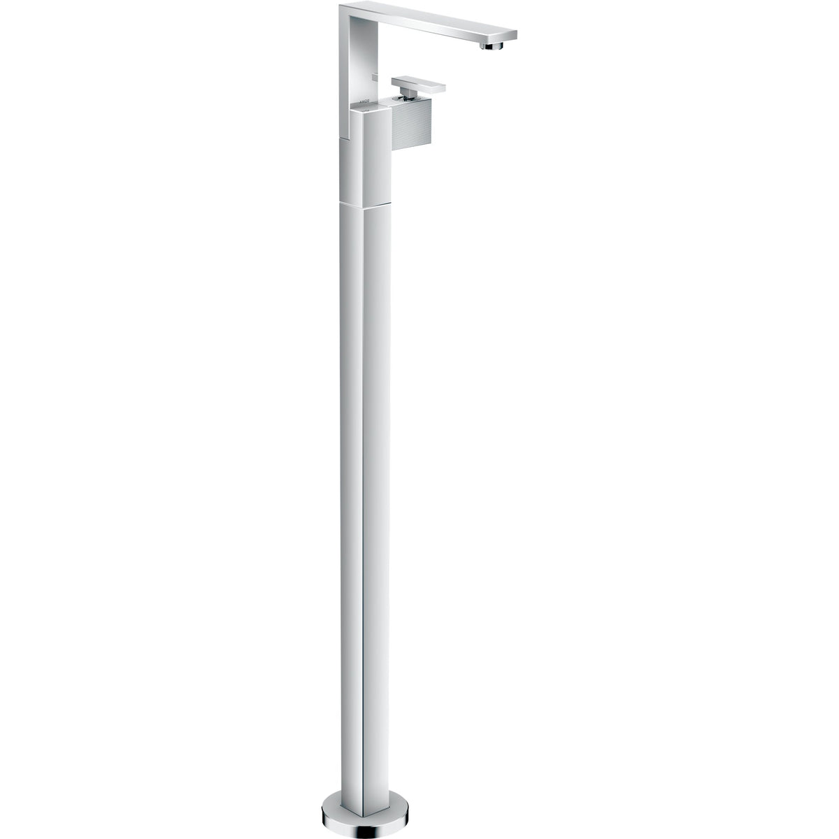 AXOR-Edge-Single-lever-basin-mixer-floor-standing-with-push-open-waste-set-diamond-cut-Chrome-46041000