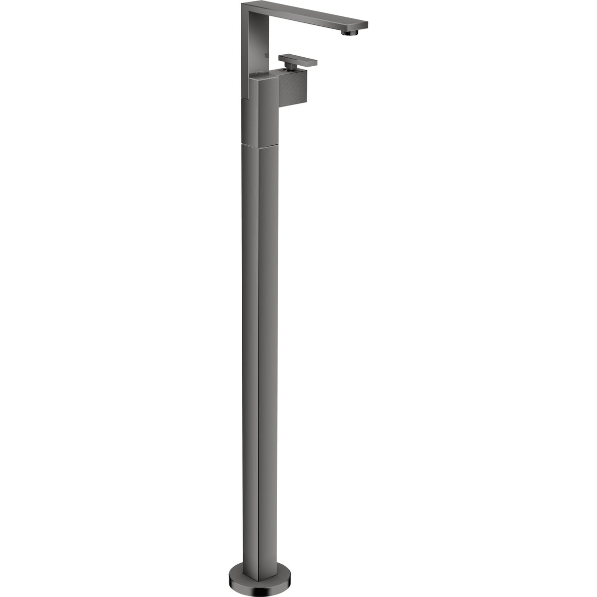 AXOR-Edge-Single-lever-basin-mixer-floor-standing-with-push-open-waste-set-diamond-cut-Polished-Black-Chrome-46041330